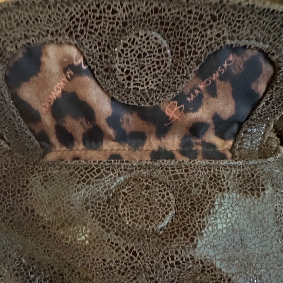 B Markowsky Brown Leather Handbag Purse - Picture 8 of 16